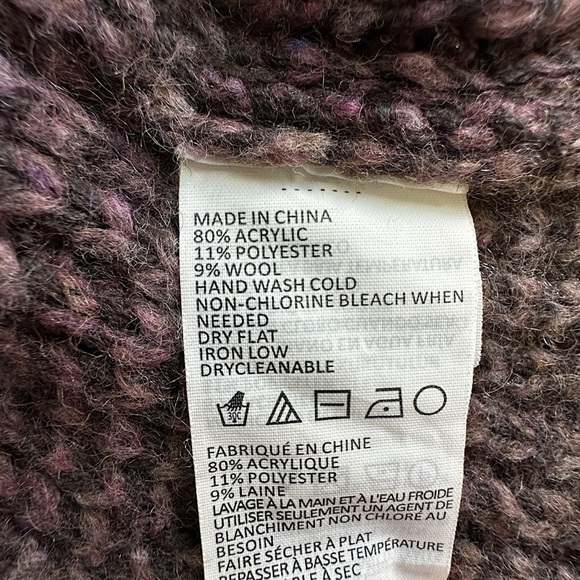 PRANA | HUNTER PLUM TUNIC SWEATER OVERSIZED TURTLENECK NECK CHUNKY KNIT | MEDIUM - Picture 8 of 9